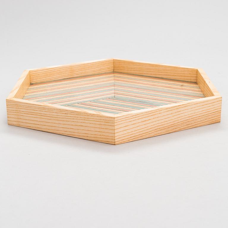 ALEKSI PUUSTINEN, 'Hexagon Tray', signed.