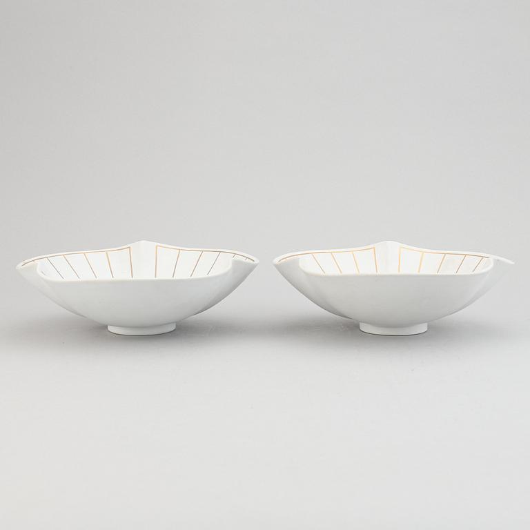 Wilhelm Kåge, two stonewate 'Guldsurrea' bowls, Gustavsberg Studio.