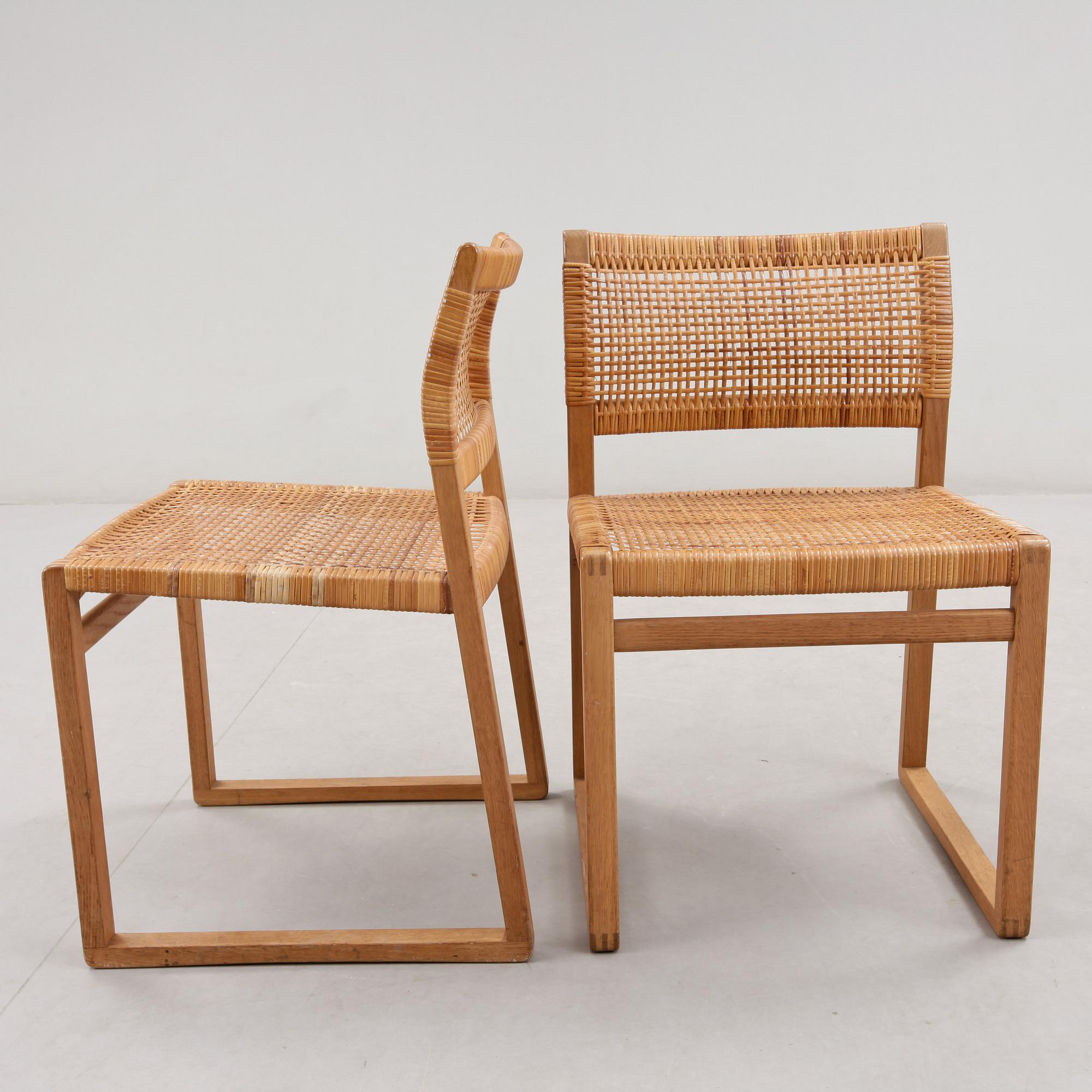 STOLAR, 5 st, "BM61", Börge Mogensen. 1900-tal.