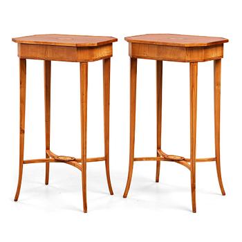 A pair of late Empire 19th century tables.