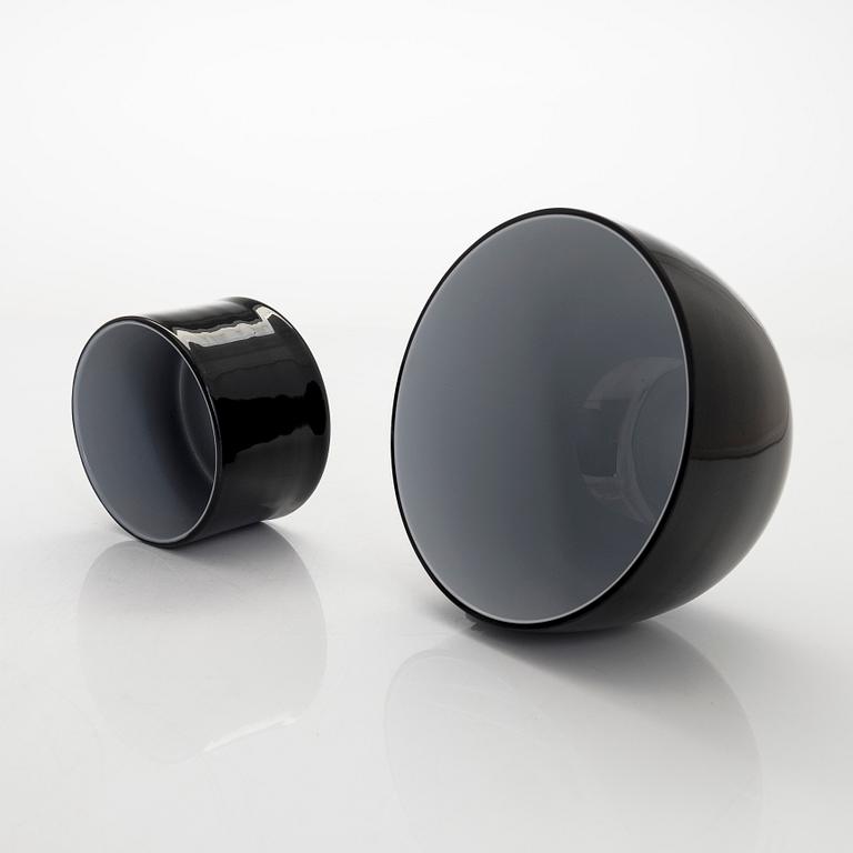 Nanny Still, A set of five mid 20th century service parts, "Black and White" for Riihimäki Glassworks.