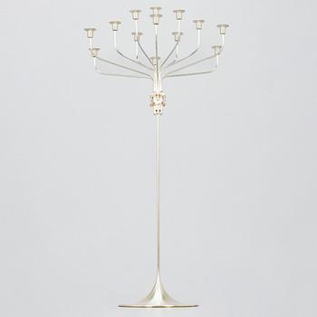 Tapio Wirkkala, a thirteen-candle silver candelabrum, model TW 412, Kultakeskus, Hämeenlinna Finland 2008.