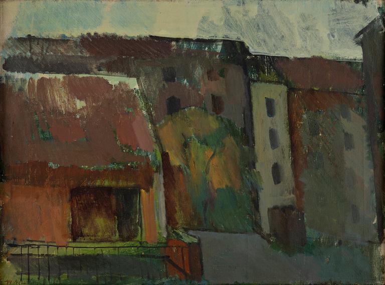 Alf Lindberg, oil on canvas, signed and dated -44.