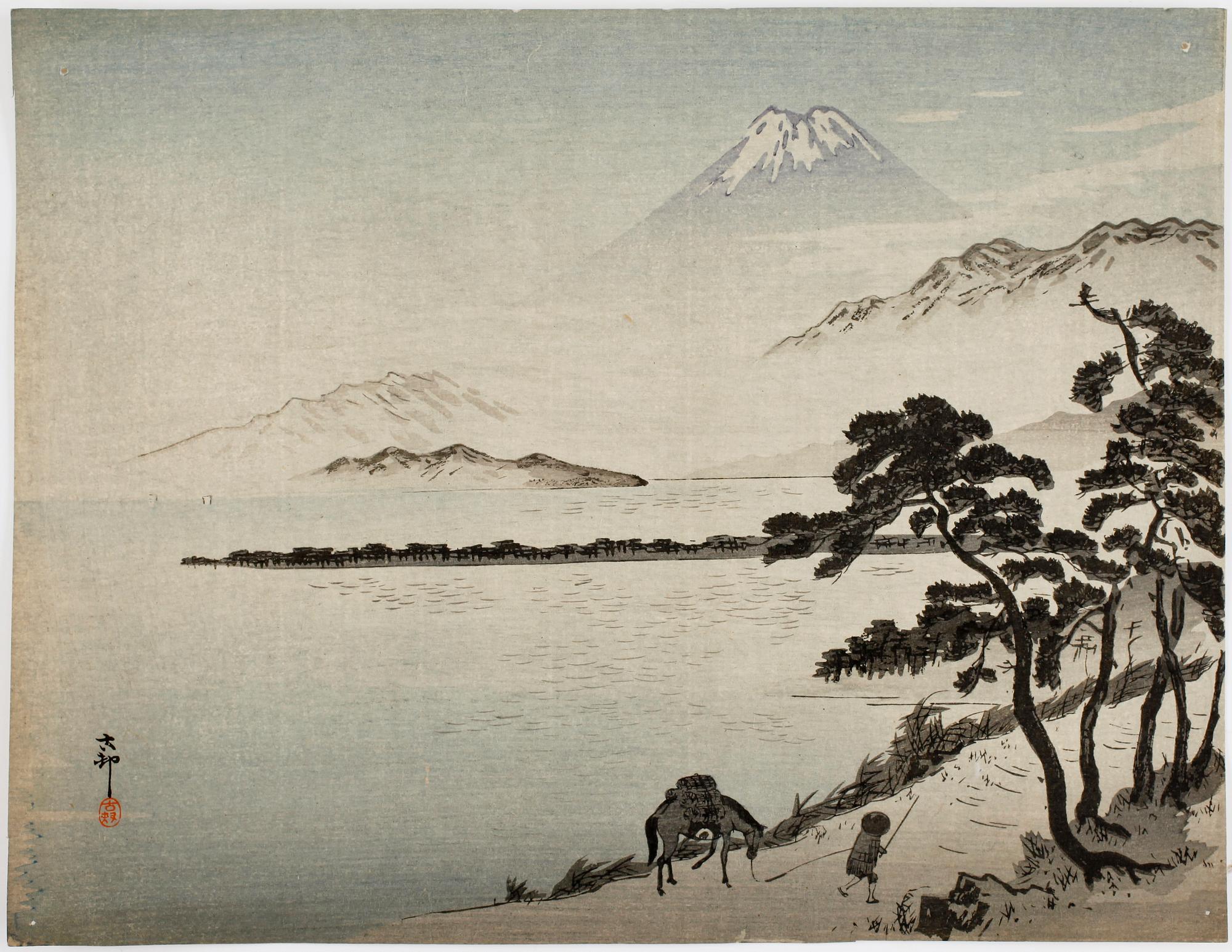 OHARA KOSON (KANAZAWA), träsnitt, 9 st, Japan.