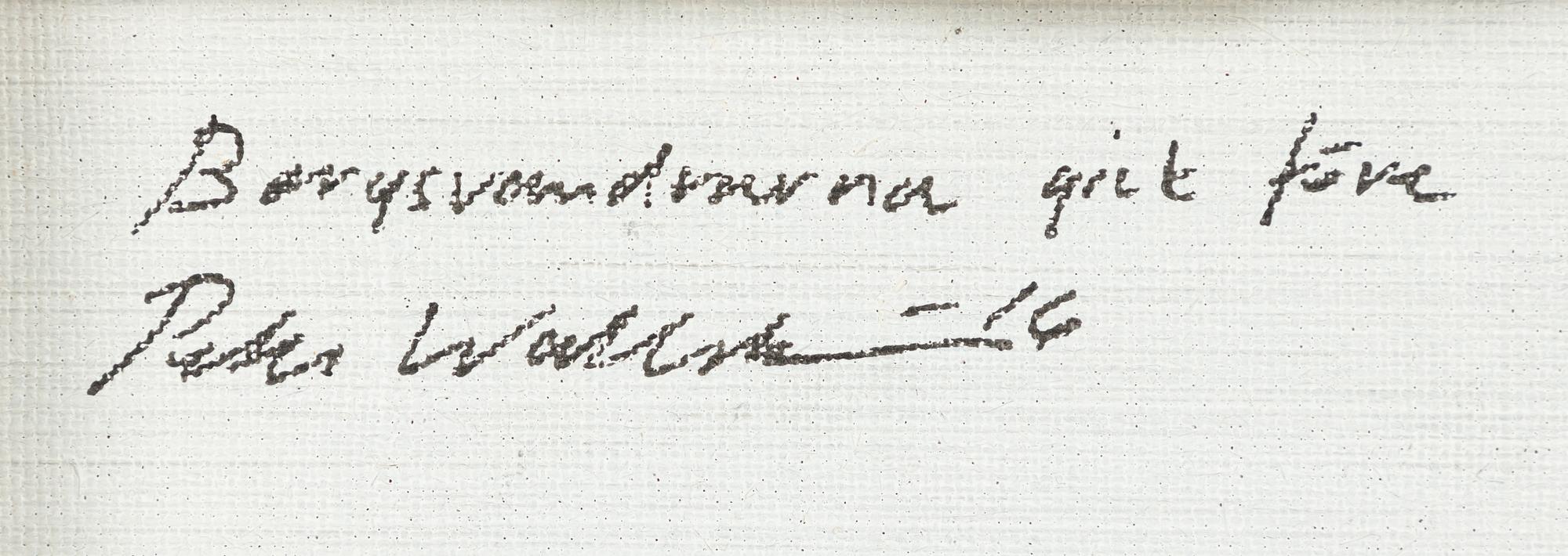 Peter Wallström, "Bergsvandrarna gick före".