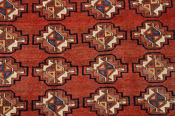 A rug, antique Turkmen, ca 204-206 x 124 cm.