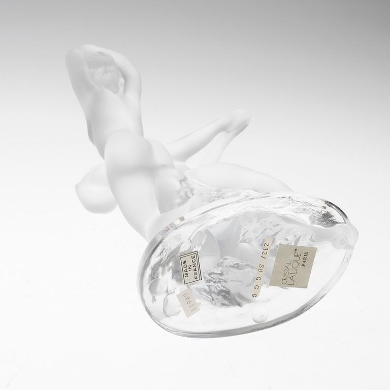 A glass Lalique figure, France.