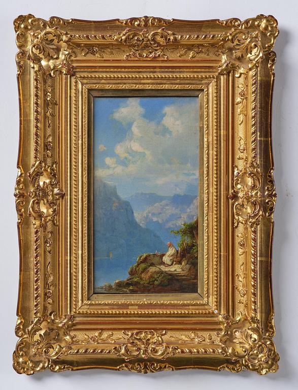 Carl Spitzweg, Hermit in a mountainous landscape.