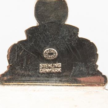 Johan Rohde, serving utensils 2 dlr "Konge/Achorn" sterling silver for Georg Jensen after 1945.