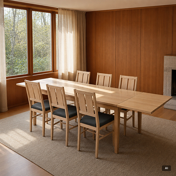 Marit Stigsdotter, dining group, 7 pieces, "Allegro", Stolab.