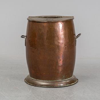 A ca 1900 copper barrel.