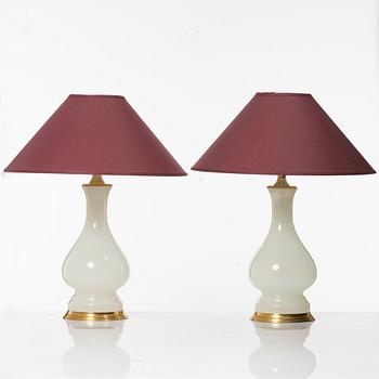 A pair of table lamps, Murano, Italy, second half of the 20th Century.