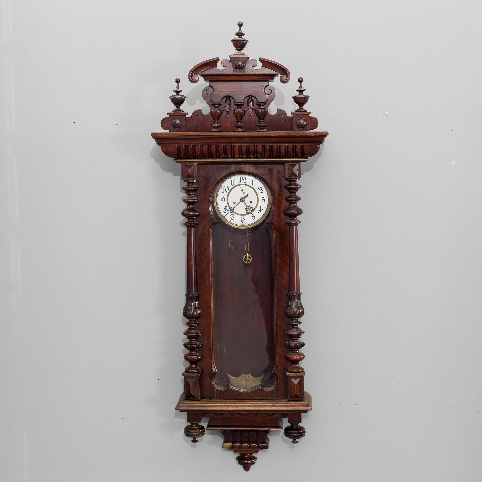 An app 1900 Gustav Becker wall clock.