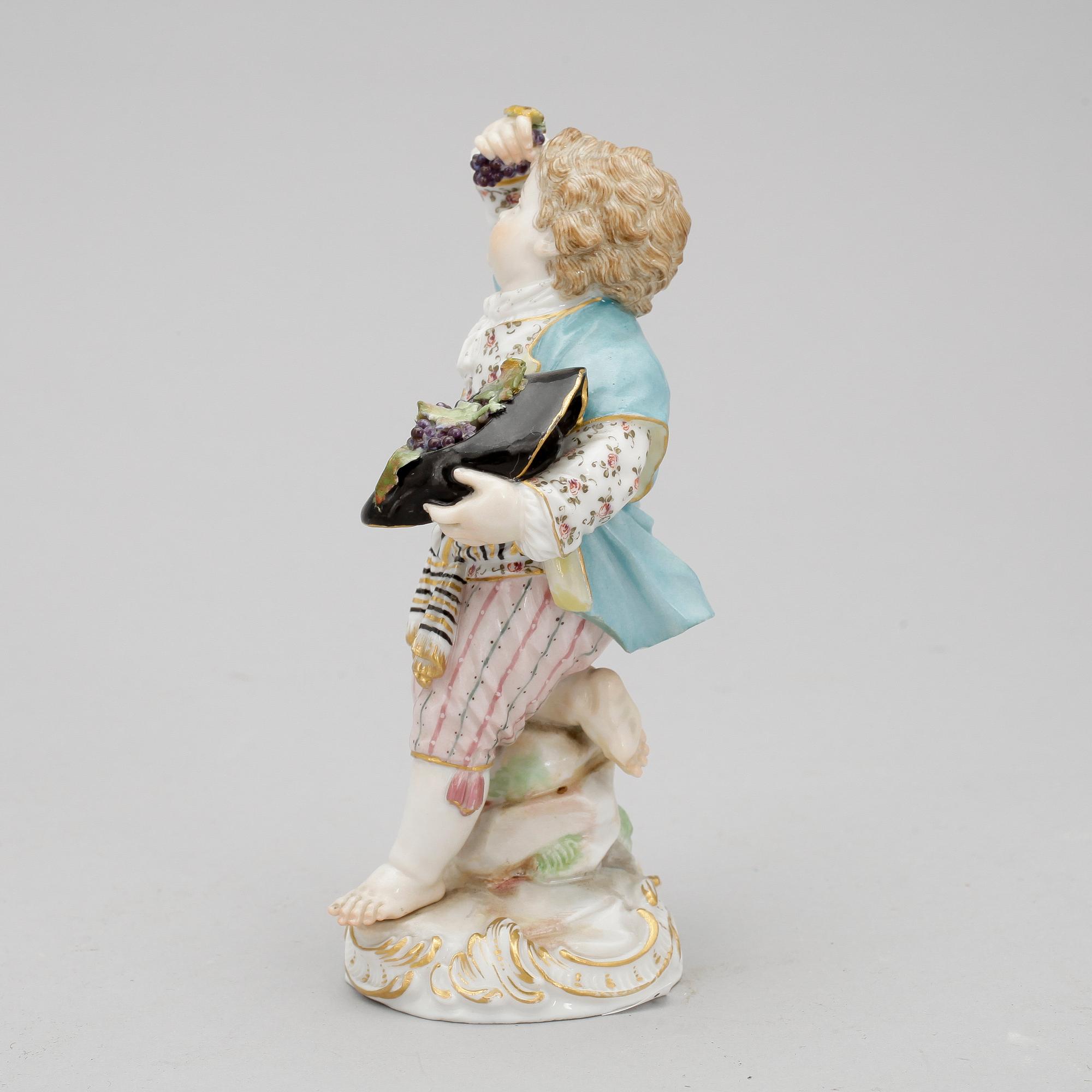 FIGURIN, porslin, Meissen, 1800-tal.