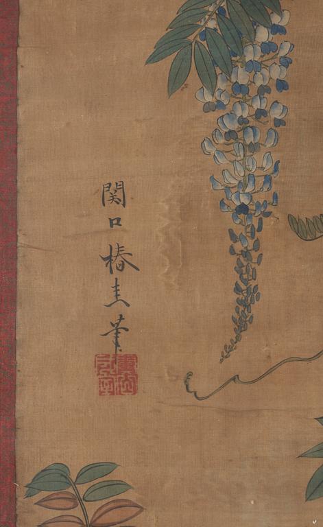 MÅLNING, Qing dynastin, troligen 1800-tal.