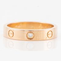 Ring, Cartier, 18K guld med briljantslipad diamant.