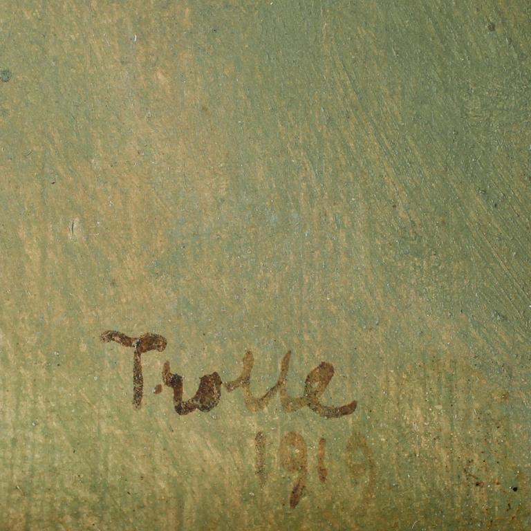 ROLF TROLLE, olja på pannå, sign o dat 1919.