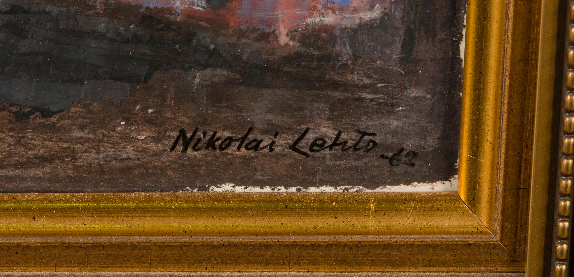 NIKOLAI LEHTO, mixed media on paper, signed and dated -63.