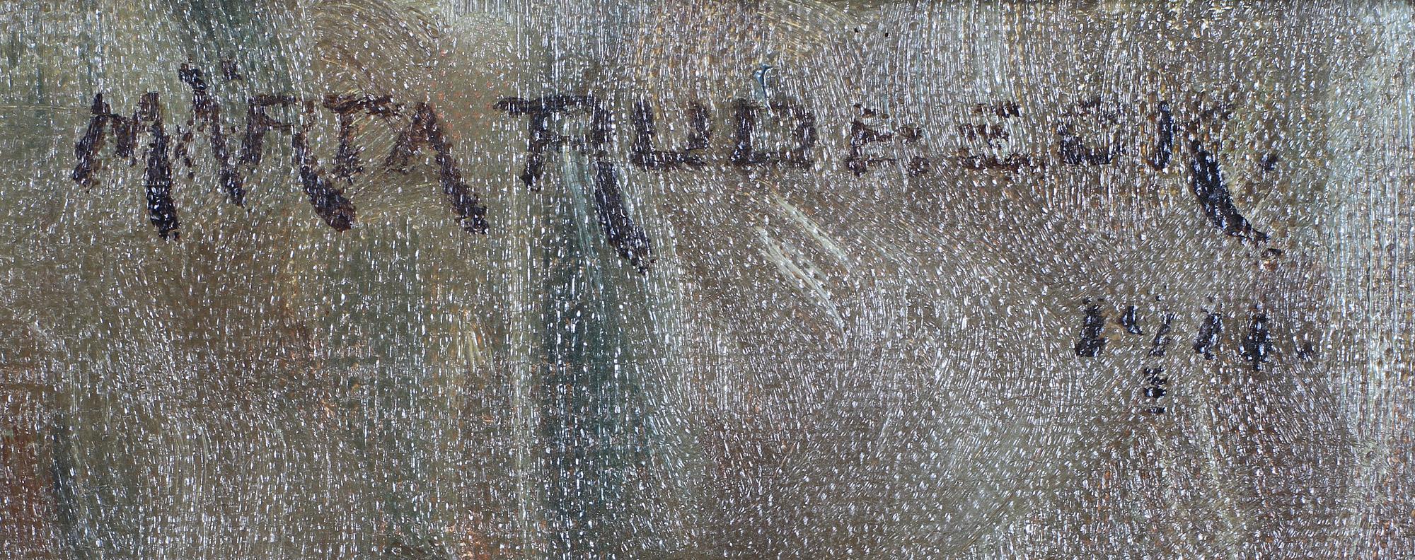 MÄRTA RUDBECK, olja på duk, sign o dat 1911.