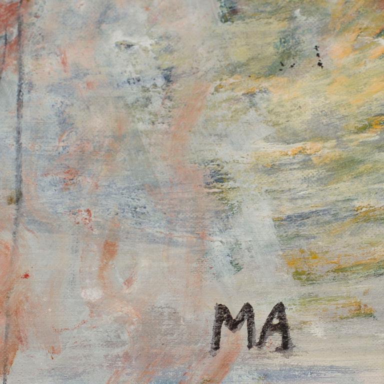 MAJ ARNELL, olja på duk monogramsignerad samt a tergo daterad 77.