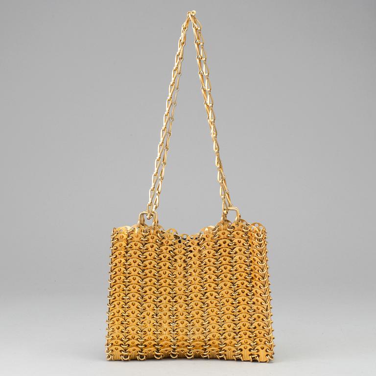 Gilded metal handbag for Paco Rabanne, 1960's.