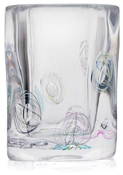 1210. An Ingeborg Lundin glass vase, Orrefors 1959.