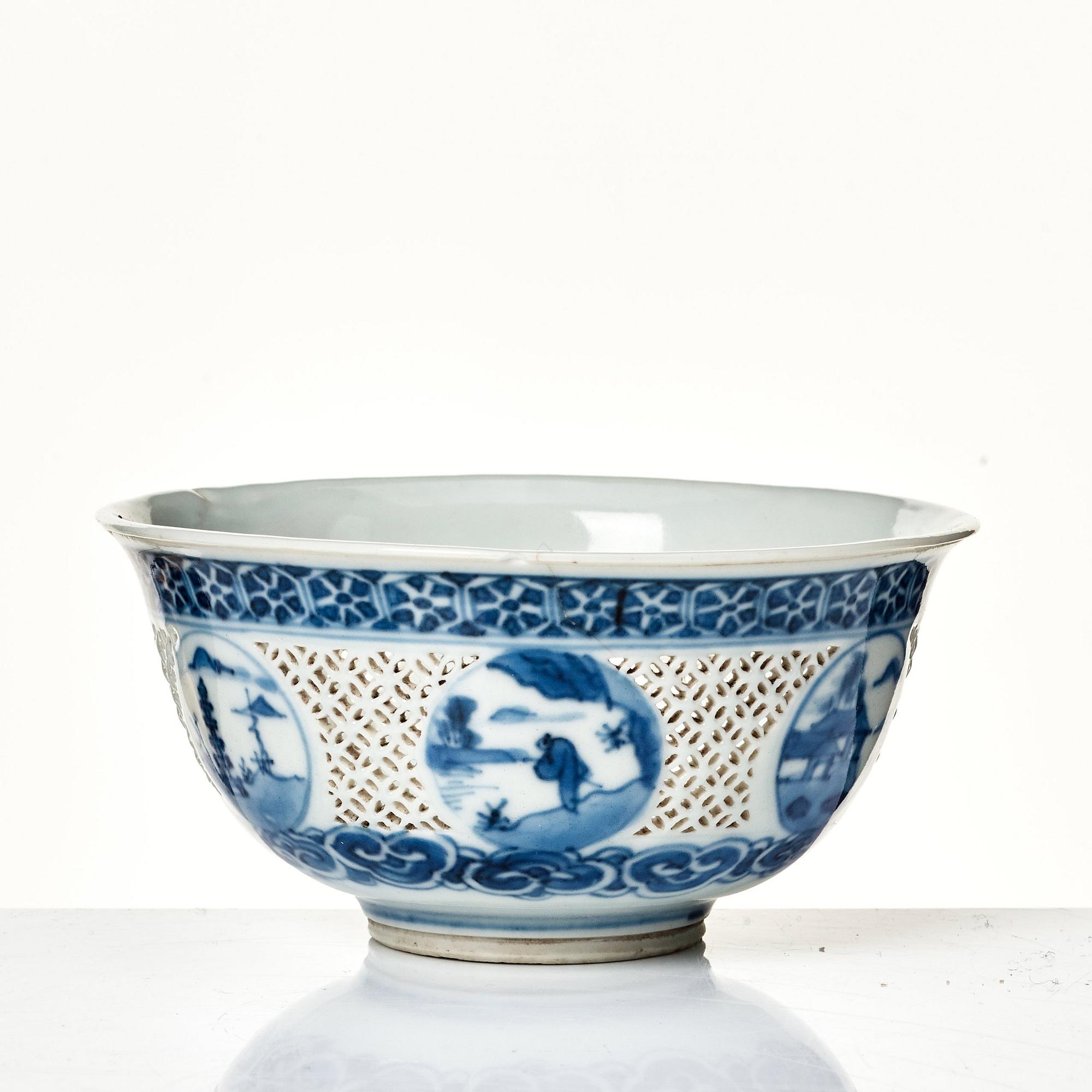 Skål, porslin. Qingdynastin, Kangxi (1662-1722).