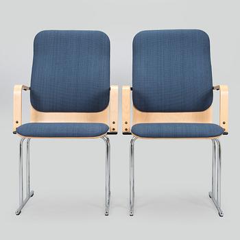 Yrjö Kukkapuro, a pair of 1980s  "Sirkus" armchairs, Avarte.