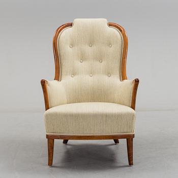 CARL MALMSTEN, a 'Vår fru' mahgonay easy chair from O.H. Sjögren, Tranås.