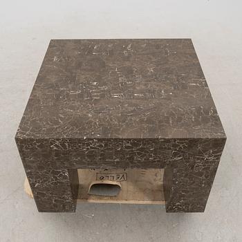A late 20th century/21§st century travertin coffee table.