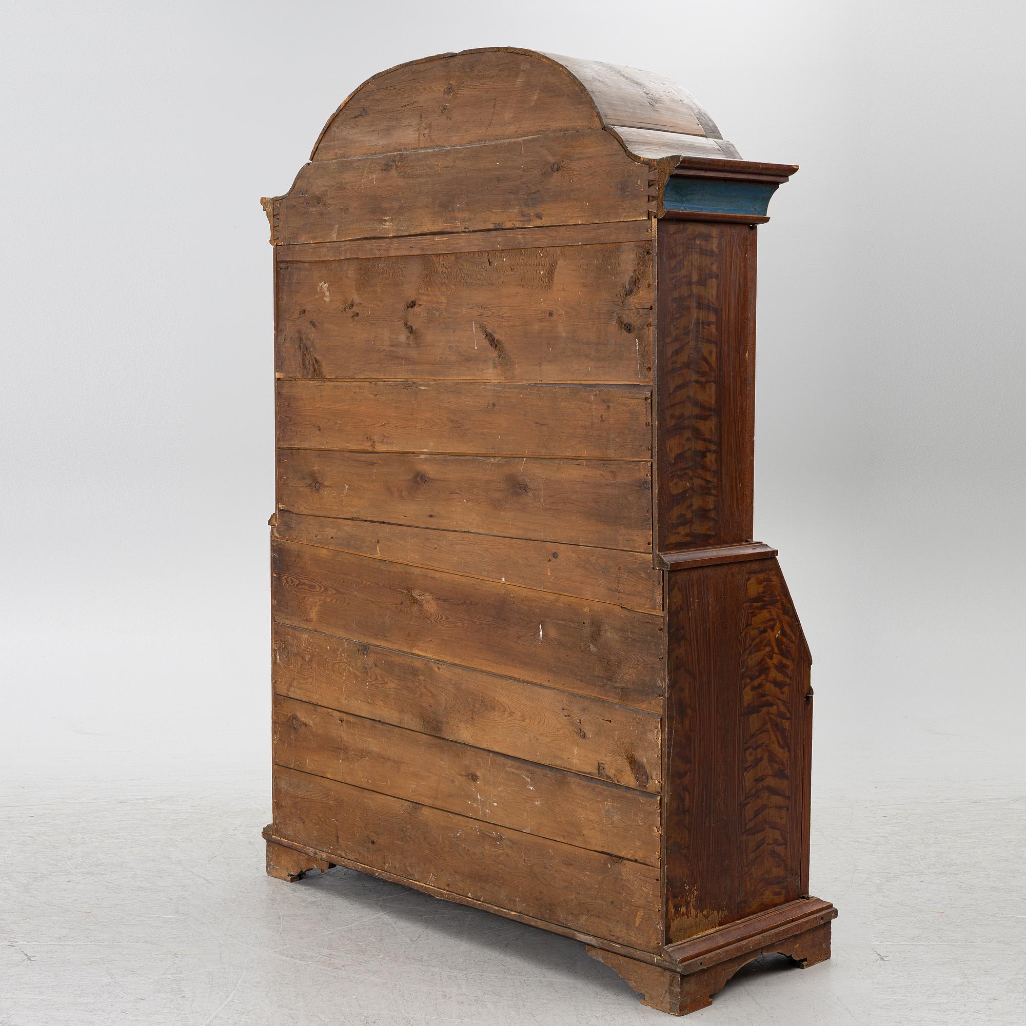 A writing cabinet, Värmland, dated 1862.