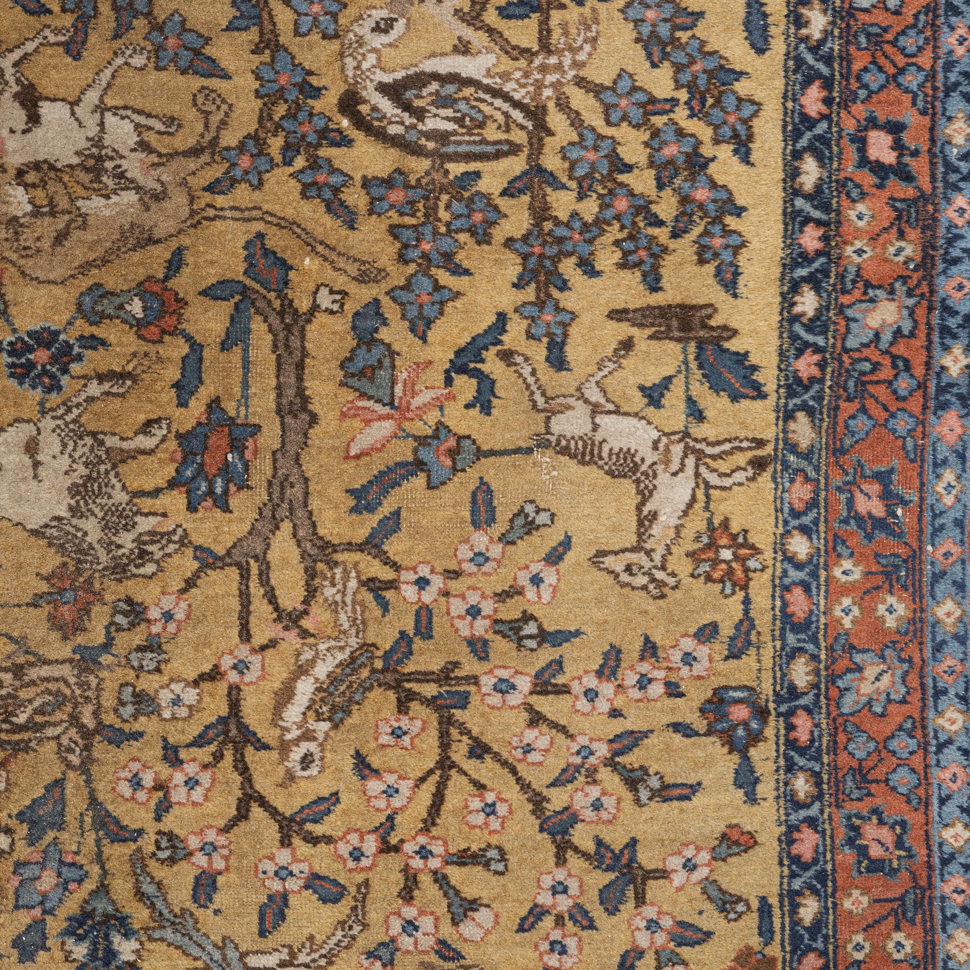 An Antique Tabriz carpet, Northwest Persia (Iran), signed Alabaf c 387 x 299 cm.