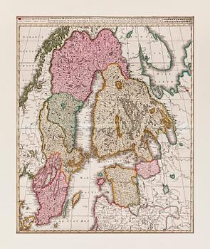 611. KARTTA, Sueciae Magnae. Gerard & Leonard Valck. Noin 1720.