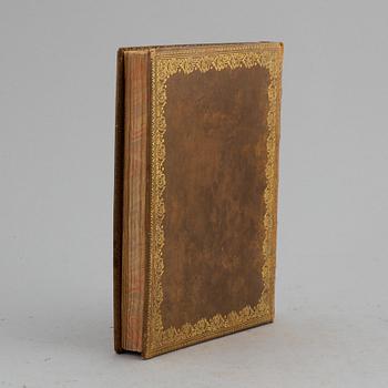 Stockholmiana i hedbergband, med graverad karta, 1754.