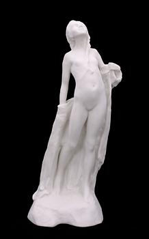 FIGURIN, parian, "Solvargen", Karl Hultström, Gustavsberg, bär dat 1930.