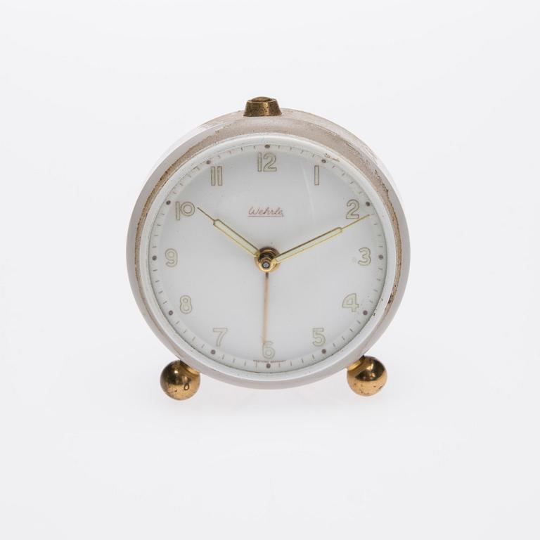 RESEKLOCKA SAMT VÄCKARKLOCKOR, 2 ST, 1960-tal.