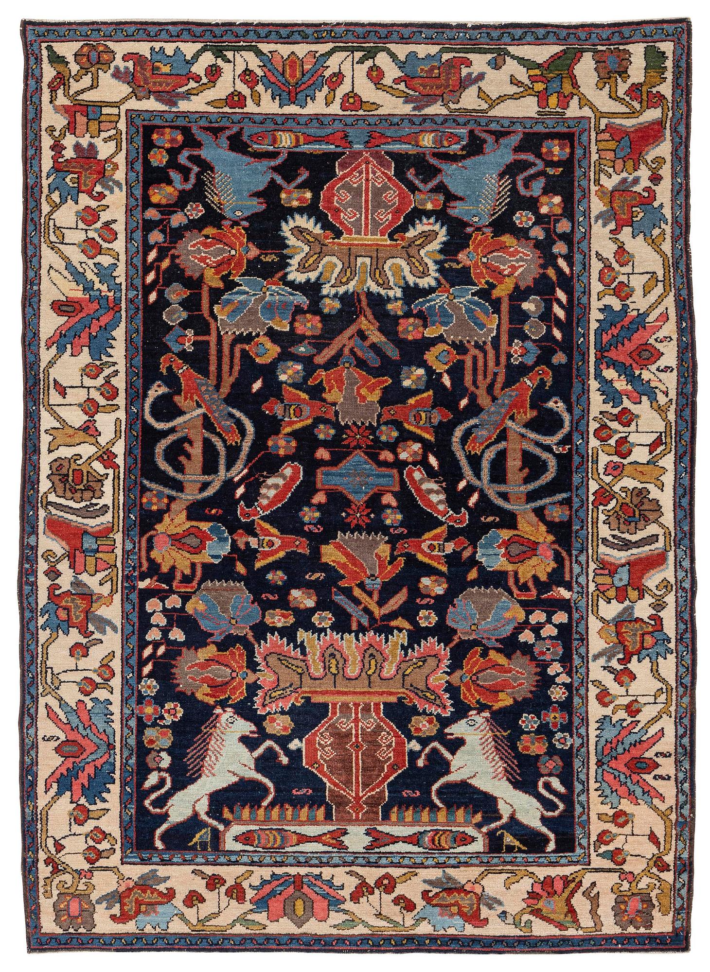 An antique Hamadan rug Northwest Persia (Iran), c. 190 x 140 cm.