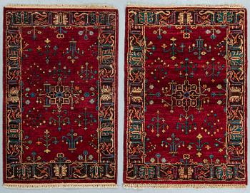 Two rugs Djoshagan design, ca 125 x 83 cm.