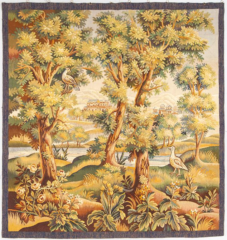 Vävda tapeter, 3 delar, gobelängteknik, omkring år 1900-1900-talets första hälft.