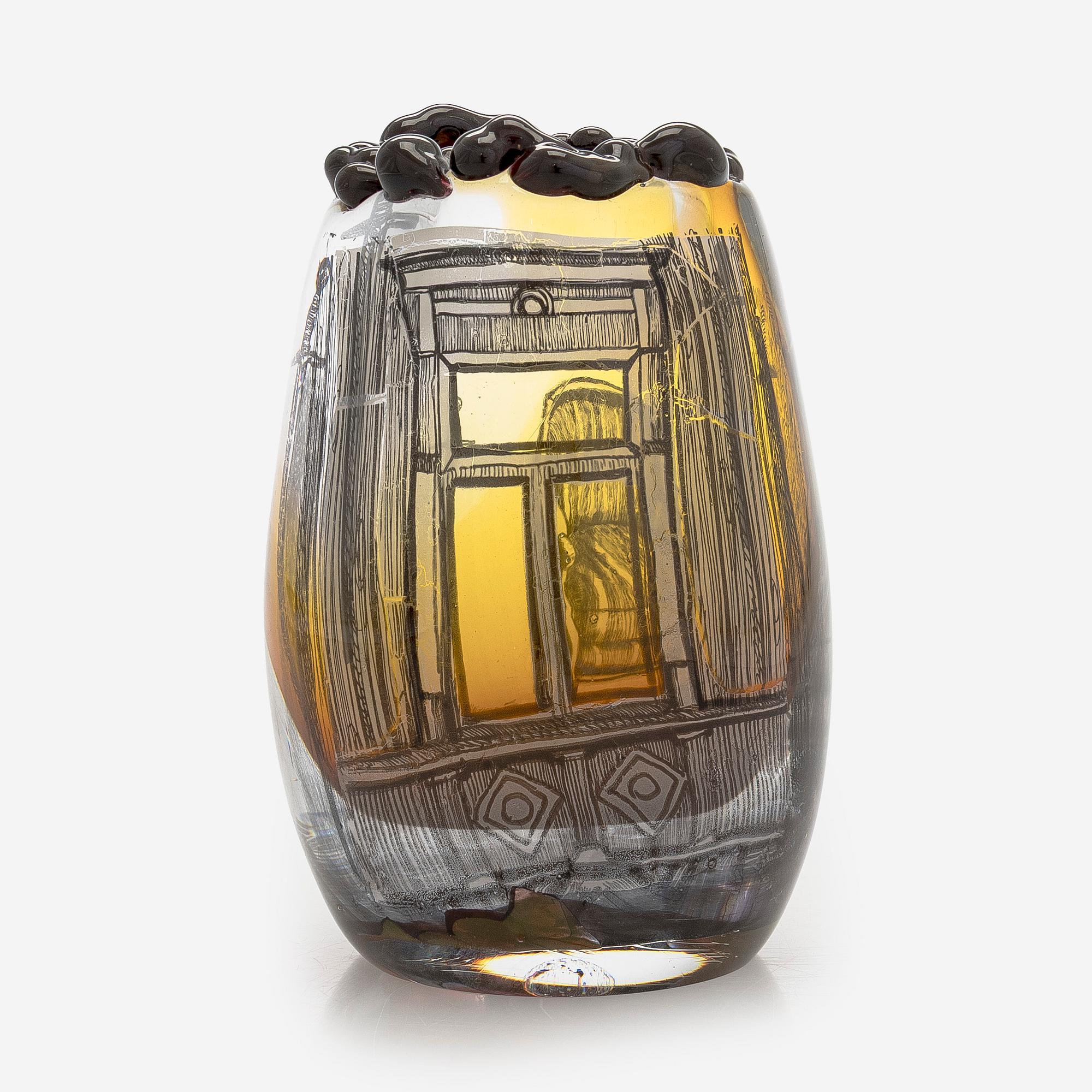 Sini Majuri, a glass sculture 'Iron and love'. Signed Sini Majuri 2023.