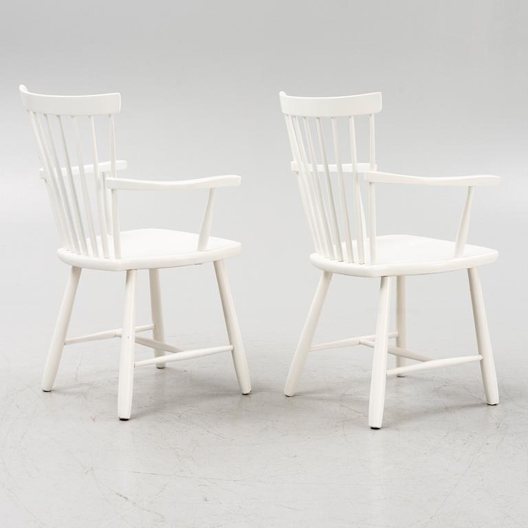 Carl Malmsten, a pair of 'Lilla Åland' armchairs from Stolab 1989-90.