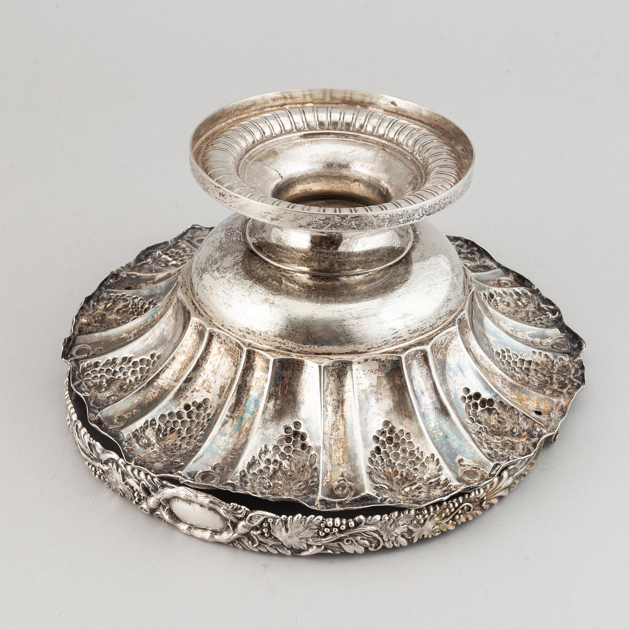 A Swedish 19th century silver fruit-basket, mark of Gustaf Möllenborg, Stockholm 1835.