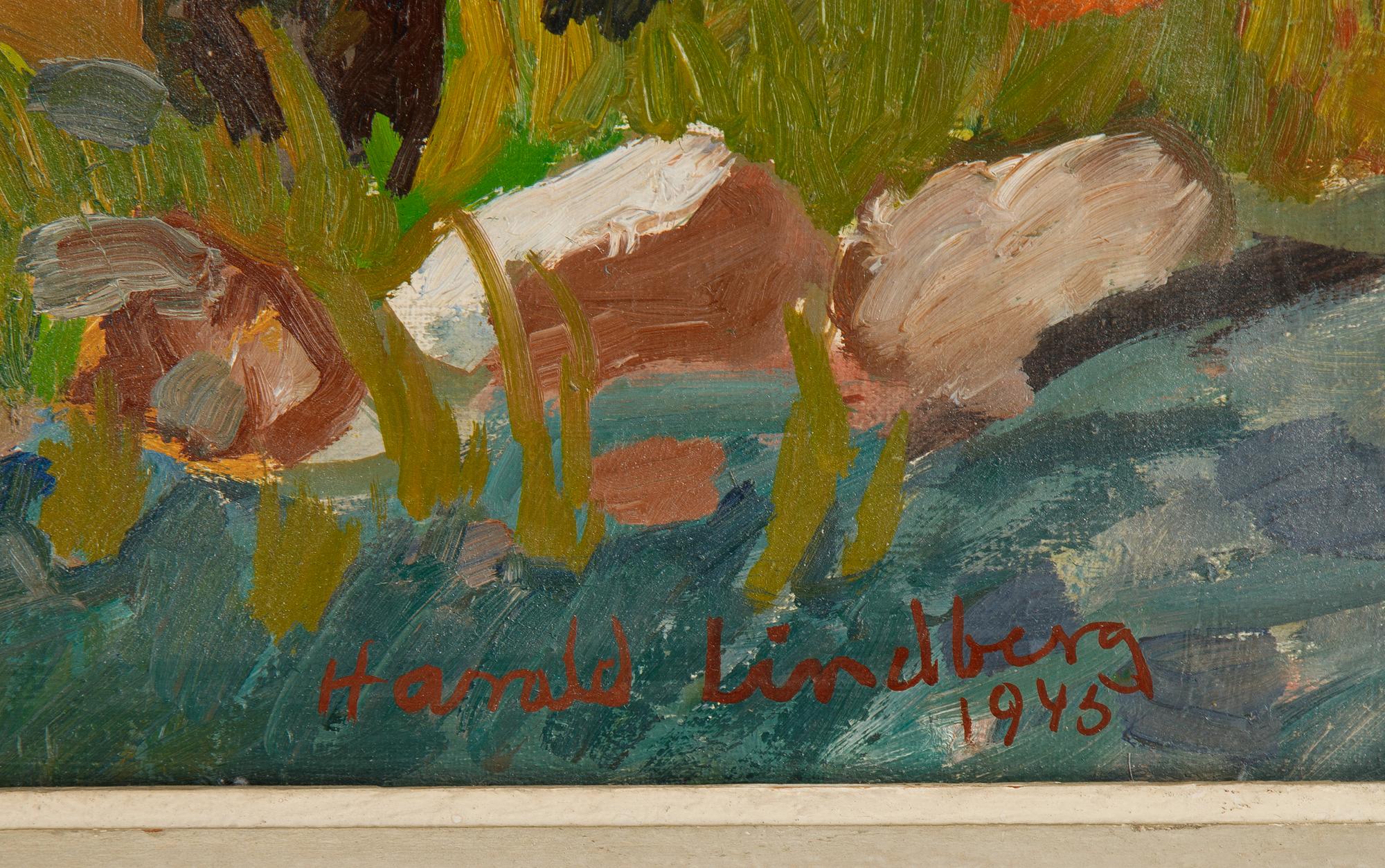 Harald Lindberg, olja på duk, signerad.
