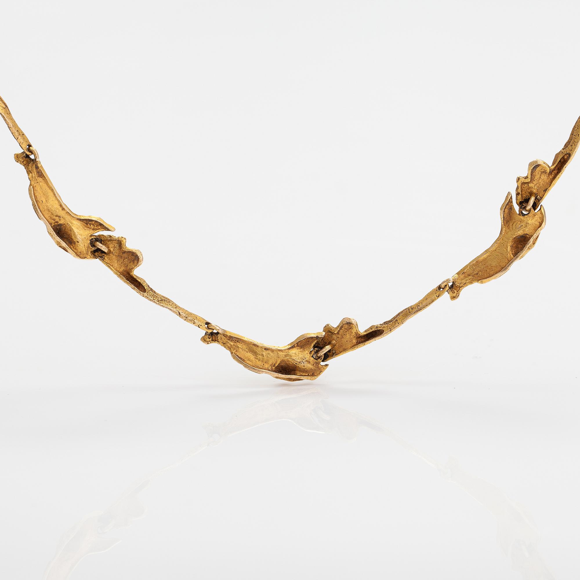 Björn Weckström, Halsband "Mariehand", 14K guld. Lapponia 1970.