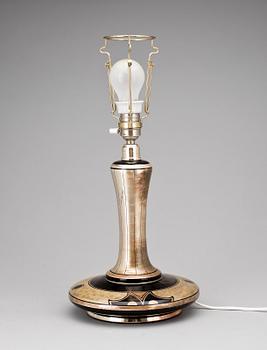 BORDSLAMPA, glas, art deco, 1930/40-tal.