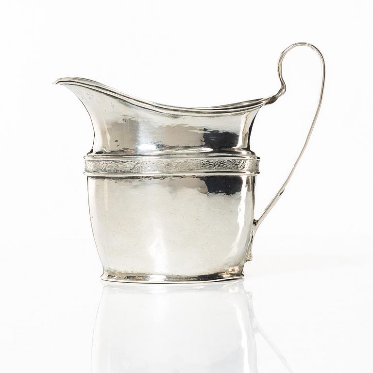 A silver empire creamer, mark of Johan Winqvist, Helsinki, circa 1820.