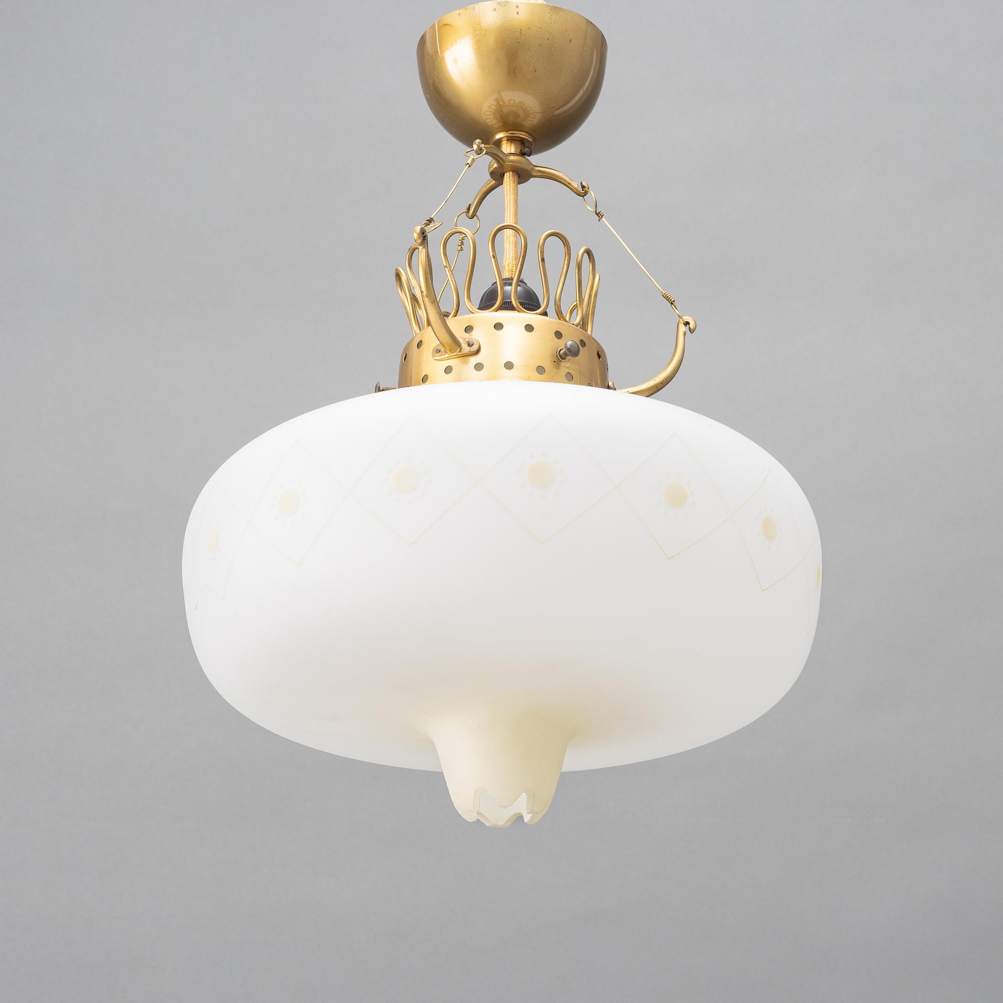 A ceiling lamp, Swedish Modern, 1940s/50s.
