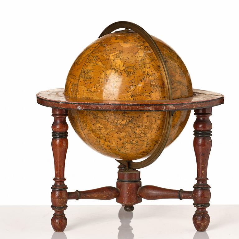 Himmelsglob för bord, Newton & son London 1860.
