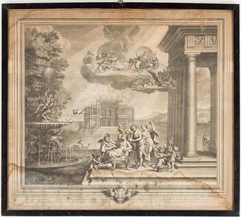 FRANCESCO ALBANI, after, 4 etchings, engraved by Etienne Baudet, dated 1672.