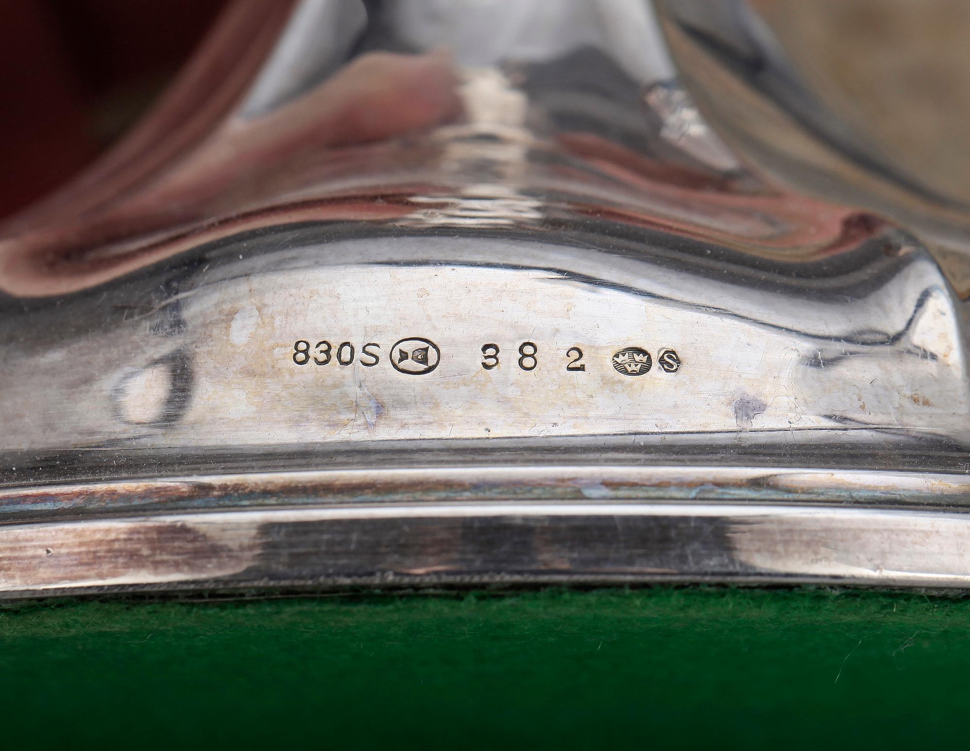 LJUSSTAKAR, 8 st, silver, Norge, 1900-tal.